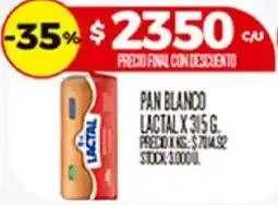 Supermercados DIA Lactal pan blanco oferta