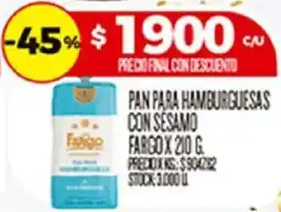 Supermercados DIA Fargo pan para hamburguesas con sesamo oferta