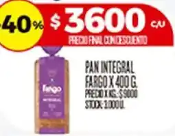 Supermercados DIA Fargo pan integral oferta
