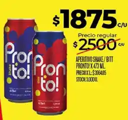 Supermercados DIA Pronto! aperitivo shake / bitt oferta