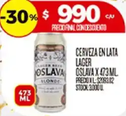 Supermercados DIA Oslava cerveza en lata lager oferta