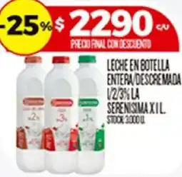 Supermercados DIA La serenisima leche en botella entera descremada 1 2 3 oferta