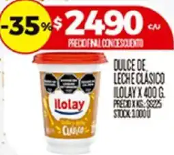Supermercados DIA Ilolay dulce de leche clasico oferta