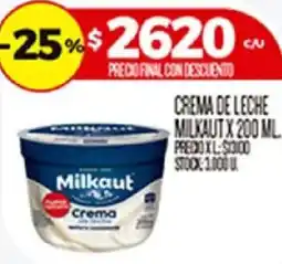 Supermercados DIA Milkaut crema de leche oferta