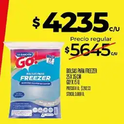 Supermercados DIA Go! bolsas para freezer oferta