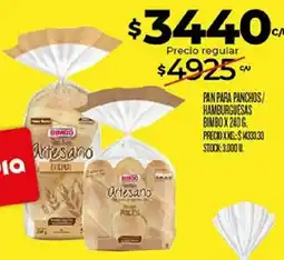 Supermercados DIA Bimbo pan para panchos hamburquesas oferta