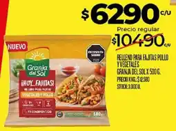 Supermercados DIA Granja del Sol relleno para fajitas pollo y vegetales oferta
