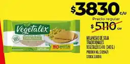 Supermercados DIA Vegetaléx milanesas de soja tradicionales oferta