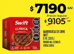 Supermercados DIA Swift hamburguesas de carne clásica oferta