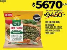 Supermercados DIA Granja del sol relleno para tarta espinaca oferta