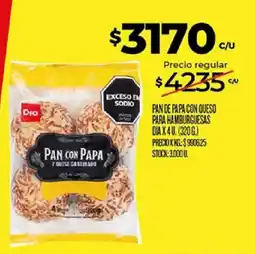 Supermercados DIA Dia pan con papa y queso gratinado oferta