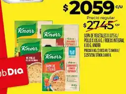 Supermercados DIA Knorr sopa de vegetales sopa de letras pollo fideos integral oferta
