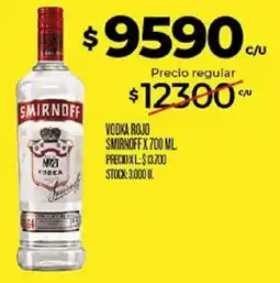 Supermercados DIA Smirnoff vodka rojo oferta
