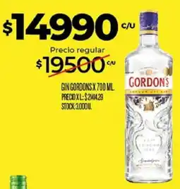 Supermercados DIA Gordon's gin oferta
