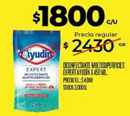 Supermercados DIA Ayudin desinfectante multisuperficies expert oferta