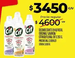Supermercados DIA Cif desinfectante en aerosol oferta