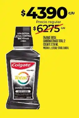 Supermercados DIA Colgate enjuague bucal carbon activado total 12 oferta