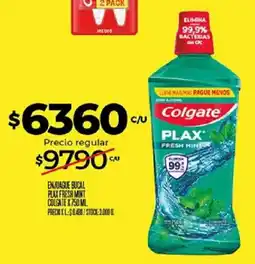 Supermercados DIA Colgate enjuague bucal plax fresh mint oferta