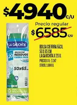 Supermercados DIA La gauchita bolsas de residuos cierra fácil oferta