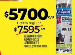 Supermercados DIA La gauchita bolsas para residuos negras oferta