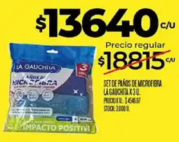 Supermercados DIA La gauchita set de paños de microfibra oferta