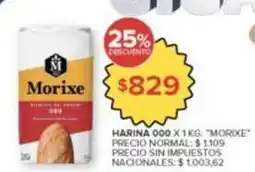 Carrefour Market Morixe - harina 000 x 1kg oferta