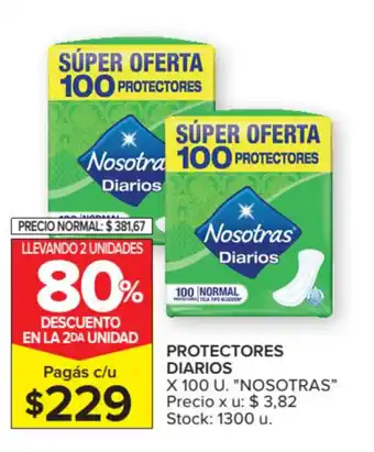 Carrefour Nosotras Protectores Diarios x 100u oferta