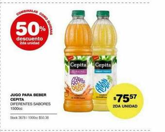 Atomo Conviene Jugo Para Beber Cepita 50% Descuento 2da Unidad oferta