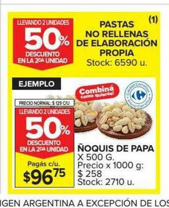Carrefour ñoquis De Papa oferta