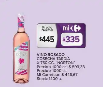 Carrefour Vino Rosado Cosecha Tardía oferta