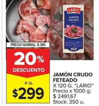 Carrefour Jamón Crudo Feteado oferta