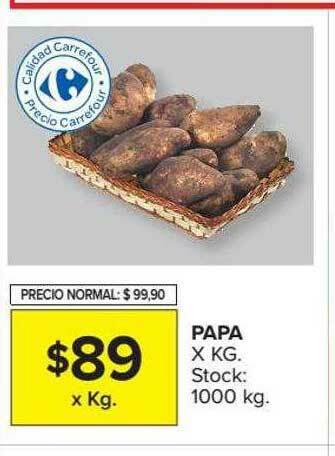 Carrefour Papa X Kg oferta