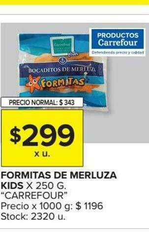 Carrefour Formitas De Merluza Kids oferta