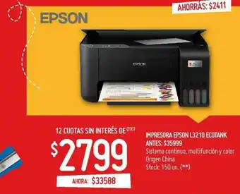 Changomas Impresora Epson L3210 Ecotank oferta