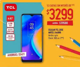 Changomas Celular Tcl 20se oferta