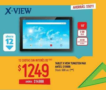 Changomas Tablet X View Tungsten Max oferta
