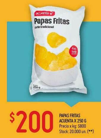 Changomas Papas Fritas Acuenta oferta