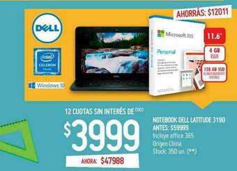 Changomas Notebook Dell Latitude 3190 oferta