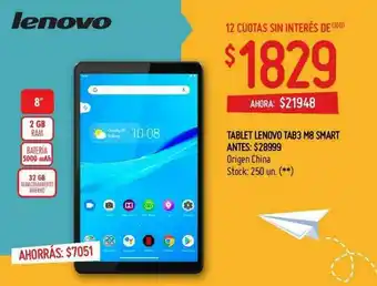 Changomas Tablet Lenovo Tab3 M8 Smart oferta