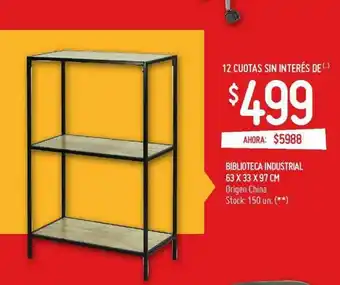 Changomas Biblioteca Industrial 63 X 33 X 97 Cm oferta