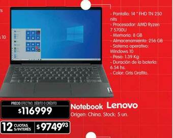 Notebook Lenovo