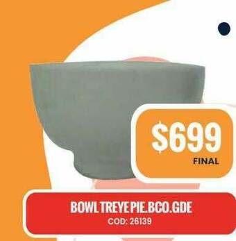Maxiconsumo Bowl Treye Pie. Bco Gde oferta