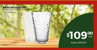 Super MAMI Vaso Rigolleau Burbujas Cuadro 400 Ml oferta