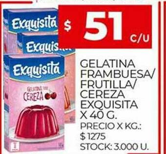 Supermercados DIA Gelatina Frambuesa Frutilla Cereza Exquisita oferta