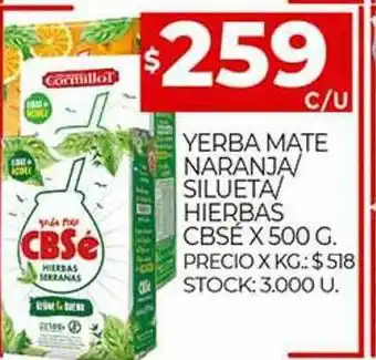 Supermercados DIA Yerba Mate Naranja Silueta Herbas Cbsé oferta