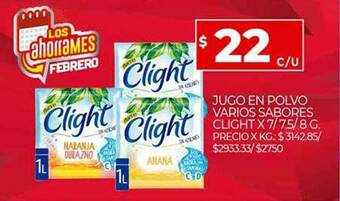Supermercados DIA Jugo En Polvo Varios Sabores Clight oferta