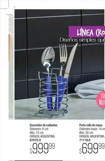Tsu Cosméticos Escurridor De Cubiertos Porta Rollo De Mesa oferta