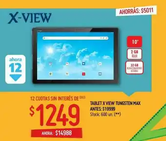 Walmart Tablet X View Tungsten Max oferta