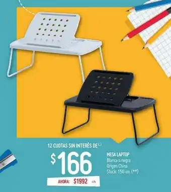 Walmart Mesa Laptop Blanca O Negra oferta