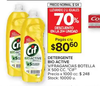 Carrefour Cif Detergente Bio Active V/Fragancias Botella x 500cc. oferta